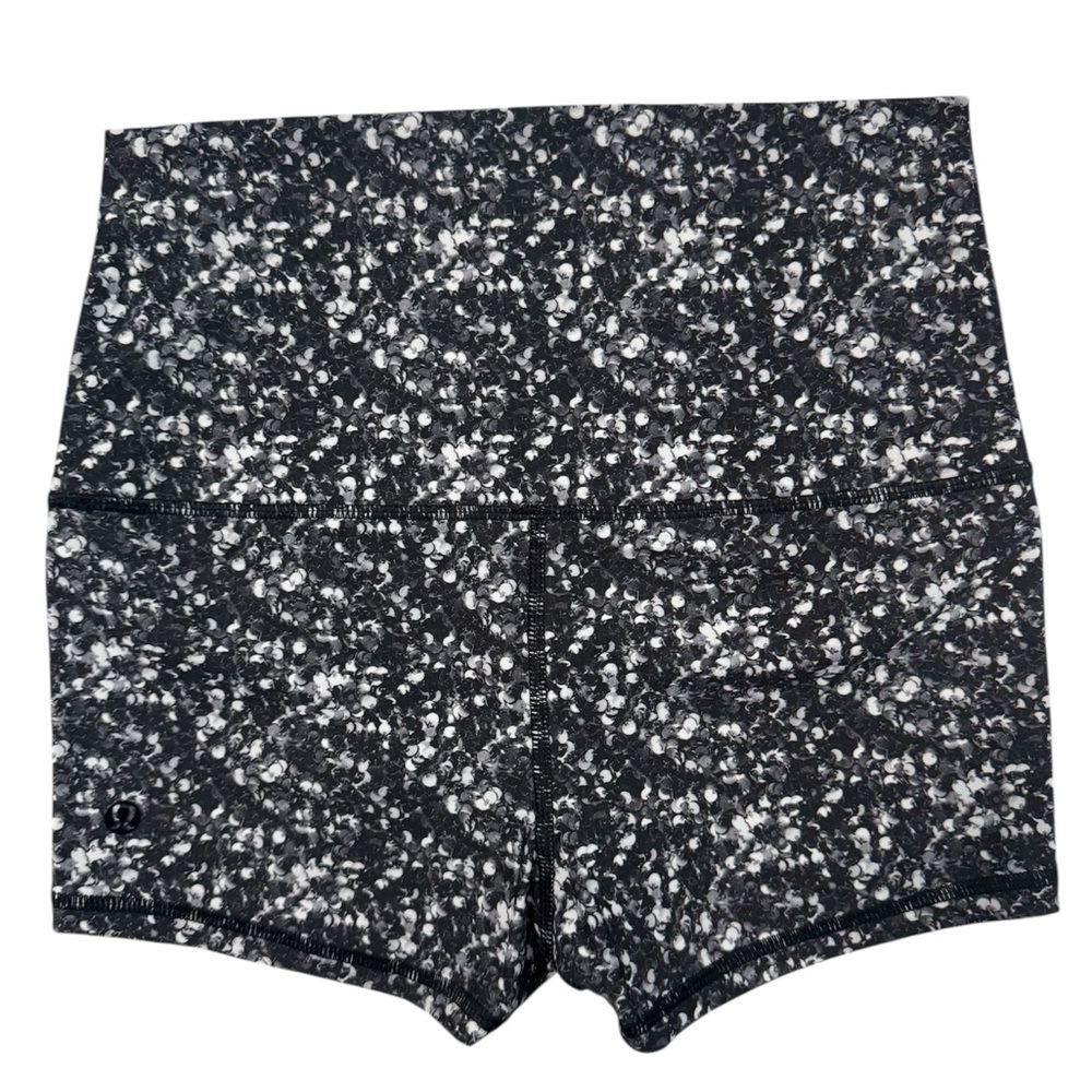 Lululemon Shine Short (Roll Down) in Shimmy Shimmer Black White